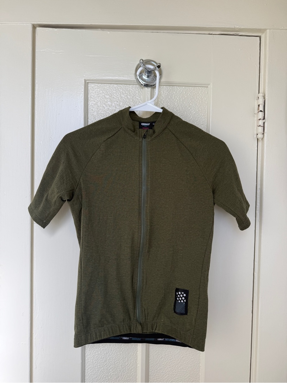 Ornot Olive Micro Grid Short Sleeve Jersey